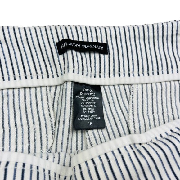 Hilary Radley Stripped Sit At Waist Bermuda Plus Size Women Short Size 16 - Picture 6 of 14